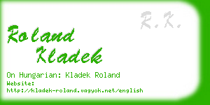 roland kladek business card